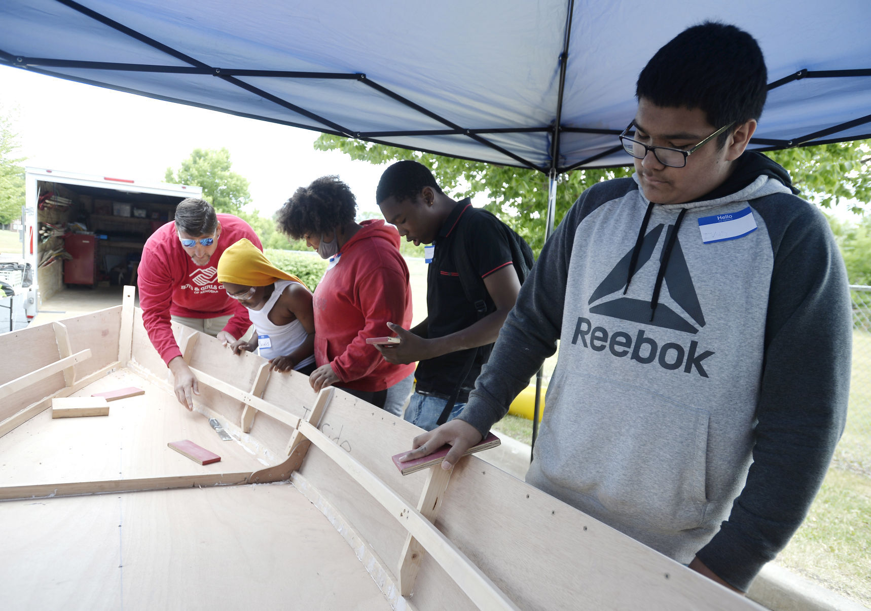 BOYS AND GIRLS CLUB BOAT BUILDING